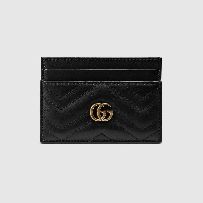 Gucci GG Marmont Card Case Wallet 443127 Black